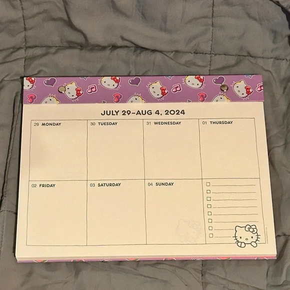Hello Kitty 17 Month Desktop Calendar for 2025 Made by Sanrio - Picture 3 of 9